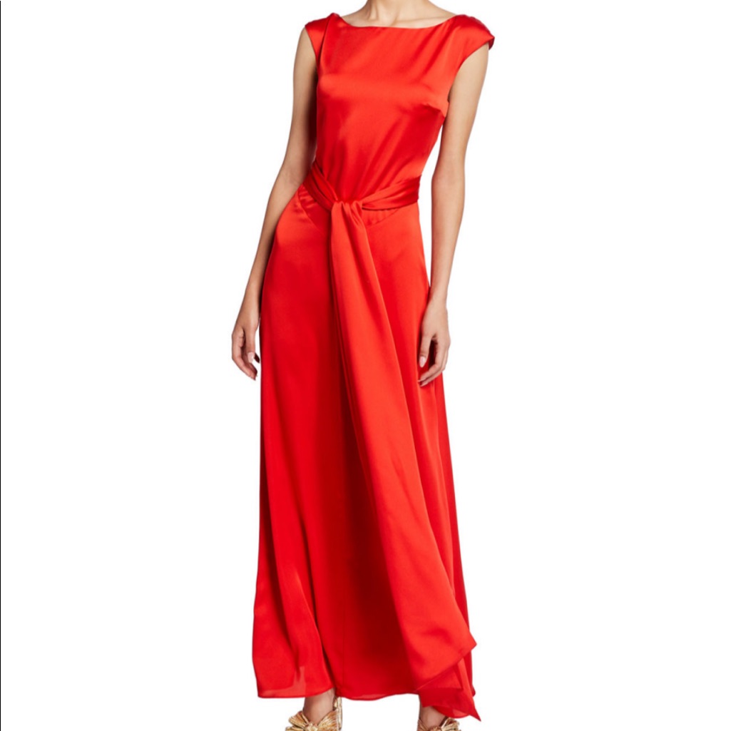 Fame And Partners Back Wrap Gown